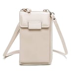 Gallantry - Petit Sac à Bandoulière Femme Pour Téléphone Portable - Portefeuille Porte-Monnaie Carte Tout-en-un - Pochette Pour Smartphone 6.5 Pouces - Cihc Tendance - Beige