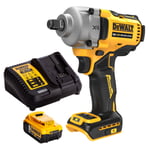 DEWALT DCF891N 18V XR Brushless 1/2" Impact Wrench 1 x 5.0Ah Battery & Charger