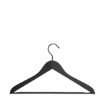 HAY Soft Coat Hanger w bar, 4-pack Svart