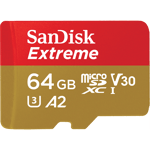 SANDISK – Ext microSDXC 64GB Action Cam+SD 170MB/s (SDSQXAH-064G-GN6AA)