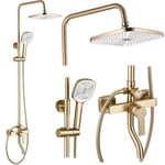 Rea Argus Golden Gold Brush Shower Set