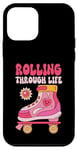 Coque pour iPhone 12 mini Roller Derby Retro Vintage Design pour Femmes Roller Patinage