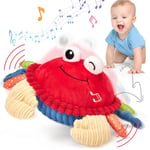 hahaland Jouet Bebe 1 an, Crabe Interactif Bebe Cadeau Enfant 1 2 Ans Garcon Fille, Crabe Dansant Jouets Musicaux avec Musique & Enregistrement, Jeux Montessori 1 an Jouet Enfant 1 2 Ans Cadeau Bebe