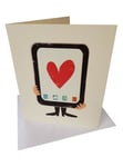 The Art File Ink Press Range - Heart Tablet Greeting Card - IP75