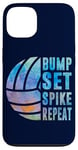 Coque pour iPhone 13 Bump Set Spike Repeat Aquarelle Volleyball Femmes Adolescentes Filles