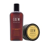 Lot Homme AMERICAN CREW Journalier Moisturizing shampoo 250 ML + Moulage Clay