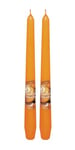 Dekohelden24 Lot de 2 bougies chandelier avec parfum orange cannelle de Noël, dimensions : H x Ø env. 25 x 2 cm, 60 g, 2