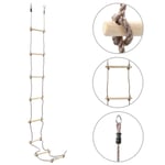 Bois Echelle de Corde pour Enfants 290 cm Escalade Aire de Jeux Jardin vidaXL