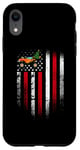 iPhone XR Merry Christmas USA American Flag Patriotic Monster Truck Case