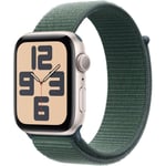 Apple Watch SE 44mm Starlight Aluminium Case GPS Sport Loop (Lake Green)[2024]