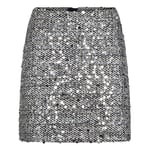 Bouclecc Sequin Mini Skirt - White Black