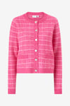 Vila - Cardigan viAudrey Check L/S Knit - Rosa