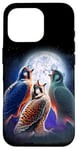 iPhone 16 Pro 3 Falcon Howling At The Moon Funny Hawk Bird Lover Birder Case