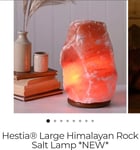 Hestia Large Rock Salt Lamp on Wooden Base 12kg+  RRP £85+ NEW ONE ONLY