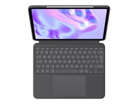 Logitech Combo Touch - Clavier et étui - avec trackpad - rétroéclairé - Apple Smart connector - QWERTY - R.-U. - graphite - pour Apple 13-inch iPad Pro (M4)