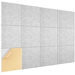 LYCN 12 Pack Acoustic Wall Panels Self Adhesive, Sound Proof Foam Panels for Wall, Sound Dampening Brick Panels High Density Absorbing Panel for Wall Decoration Ceiling Home Office,12" x 12" x 0.4'