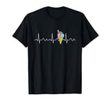 Ice Cream Cone Lover - Heartbeat Monitor ECG EKG Line T-Shirt