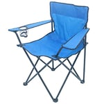 AMBIENTE HOME Chaise Pliante Chaise de détente Chaise de pêche Chaise de Camping Bleu