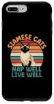 Coque pour iPhone 7 Plus/8 Plus Siamois Cats Nap Well Live Well Meezer Cat