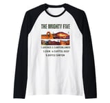 Vintage Moab Souvenir | Mighty Big 5 Utah National Parks Tee Raglan Baseball Tee