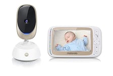 Motorola Nursery Babyphone Caméra VM85 Connect - Camera Surveillance Wifi - Caméra Bébé avec Écran Couleur - Commande via l'Application Motorola Nursery - Incl. Fonction Parle-Retour et Veilleuse