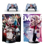 Harley Quinn Ps5 Sticker Skin Peau D'autocollant De Protection Pour Ps5 Playstation 5 Console Et 2 Contrôleurs