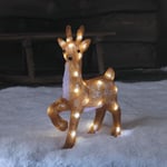 Lights4fun Outdoor Christmas Figure Light Up LED Acrylic Stag Reindeer