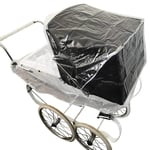 Rain Cover for The Silver Cross Chatsworth Pram. Supersoft Clear PVC.