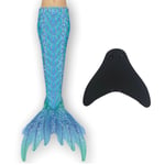 Girl Mermaid Tail med Monofin blue 140