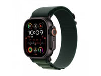 Apple Watch Ultra 2 - 49 Mm - Svart Titan - Smart Klocka Med Alpine Loop - Textil - Mörkgrön - Bandstorlek: S - 64 Gb - Lte, Wi-Fi 4, Uwb, Bluetooth - 4G - 61.8 G