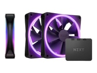 NZXT F Series F120 RGB DUO Triple Pack - Lådfläkt - 120 mm - svart (paket om 3)