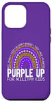 Coque pour iPhone 14 Plus Purple Up For Military Kids Mois of Military Child Leopard