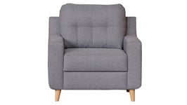 Fauteuil en tissu MIDLAND coloris gris