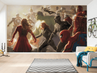 Marvel Avengers photo wallpaper WALL MURAL giant size Spider-Man Iron Man Hulk