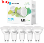 GU10  LED  Bulbs  Cool  White ,  8W  6500K  640  Lumen ,  5  Pcs / Box ,  100 °