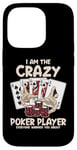 Coque pour iPhone 14 Pro Joueur de poker fou Texas Holdem Poker Hands Player Poker