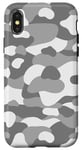 Coque pour iPhone X/XS Gris Camouflage Branché Chasse Camouflage Mignon y2k