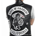 Sons Of Anarchy Hoodie Tv Soa Cosplay Kostym Herr Dragkedja Jacka äderväst Rock Punk Cap Mayans Mc Halloween Kostym För Herr Hoodie gray Vest L