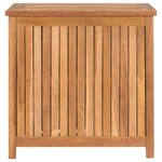 Coffre d'extérieur - AYNEFY - Boîte de rangement de jardin en bois de teck solide - 60x50x58 cm