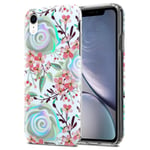 Case for Apple iPhone XR Protection Phone Cover TPU Silicone Flower