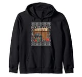 Xmas Sweater Style Ugly Musical Marimba Christmas Zip Hoodie