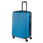 ITACA - Valise Cabine 55x40x20, Valise Cabine, Valise À roulettes, Valise Roulette, Valise Rigide, Résistant, Légère, Bleu/Anthracite