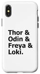 Coque pour iPhone X/XS Thor Odin Freya Loki Mythologie nordique