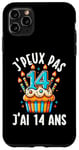 Coque pour iPhone 11 Pro Max Je Peux Pas J'ai 14 Ans Anniversaire Enfant Humour Drole