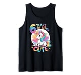 Cute Unicorn Birthday Party For 6 Year Old Birthday Girl Tank Top