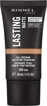 Rimmel Lasting Matte Full Coverage Light-Weight Foundation 30Ml, 300 Sand