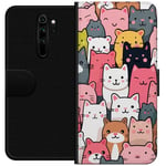 Tegnebogsetui til Xiaomi Redmi Note 8 Pro  med Katte mønster motiv