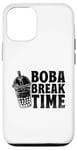 Coque pour iPhone 12/12 Pro Boba Break Time Thé au lait Bubble Tea Boba Pearl Lover