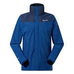 Berghaus Men's Hillwalker Interactive Gore-Tex Waterproof Shell Jacket Breathable Durable Coat, Deep Water Blue/Dusk, M