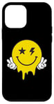 Coque pour iPhone 12 mini Sourire jaune fondant drôle souriant visage dégoulinant mignon